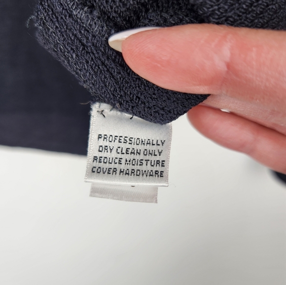 St. John Evening Black Size 4 Santana Knit Top Zipper Sleeves Crystal - Picture 4 of 7